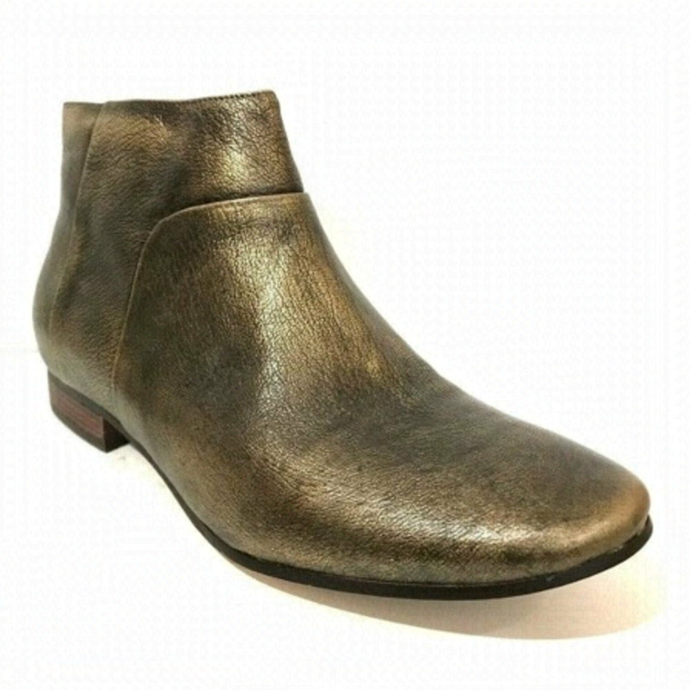 COLE Haan Allen Bootie Black Zip Ankle metallic Boots size 8